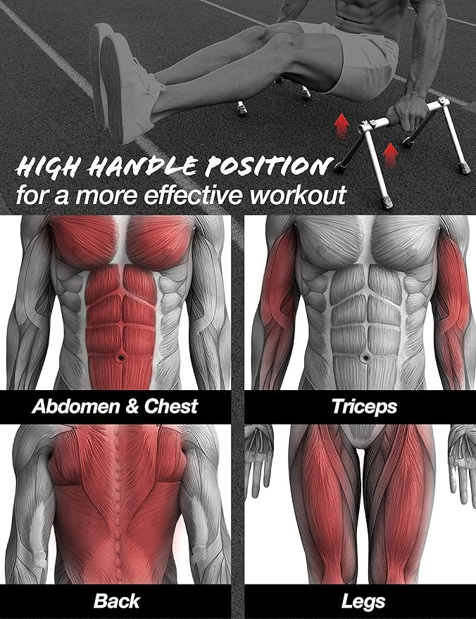 Push Up Bar – Folding Dip Bar for Home Workout, Lightweight & Portable Strength Training Equipment for Men & Women, Indoor & Outdoor Use (Hawk)