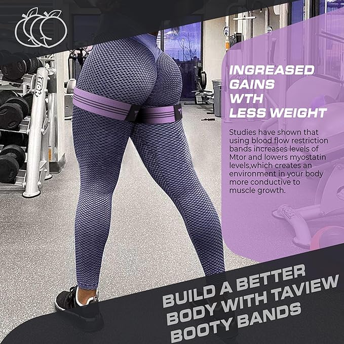 Occlusion Bands for Women Glutes & Hip Building, Blood Flow Restriction Bands BFR Bundle Booty Bands, Best Fabric Resistance Bands for Exercising Your Butt, Squat, Thigh, Fitness