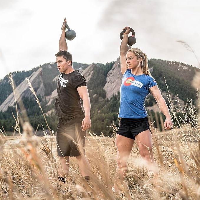 REP Fitness Single Kettlebells 5lb to 50lb Range, Cast Iron, Strength Training, Adjustable Weight, Power Workout Equipment, Home Gym, Free Weights, Dumbbell Alternative, Exercise, Men, Women