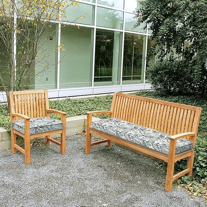 Outdoor Bench Cushion 45x18x3 Inch, Bench Furniture Cushion for Loveseat Sofa Couch Bench Garden Porch Glider, Dailey Tan