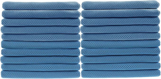 Peicees 20 Pack Microfiber Neck Cooling Towels Sports Sweat Towels Sweat Headband for Travel Beach Swimming Camping Climbing Gym Yoga Workout Backpacking, Gray