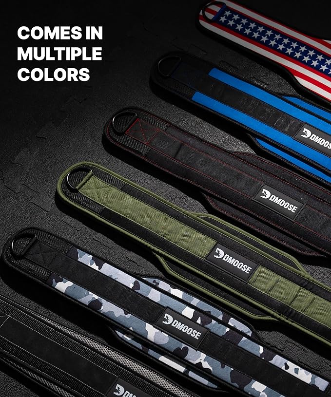 DMoose Fitness Dip Belt for Weight Lifting, Pullup, Squats & Dips - 36" Robust Steel Chain, Comfortable Neoprene Padding Supports 350lbs - Gym Weight Belt for Strength Training Workout & Weightlifting