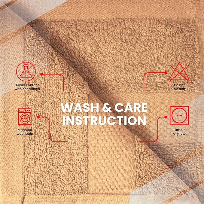 Infinitee Xclusives Beige Hand Towels for Bathroom - Set of 6 (16x28 inches) 600 GSM, 100% Cotton Ultra Soft, Quick Drying, Hotel Quality Hand Towel Set (Cosmic Sand)