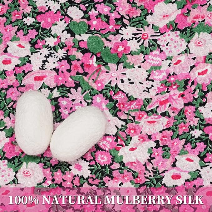 OLESILK 100% Natural Mulberry Silk Sleep Eye Mask Block Out Light, Fashion Printed Eye Mask Blindfold for Women Men Full Night Sleeping, Chic Eye Cover Eyeshade, Pattern 3