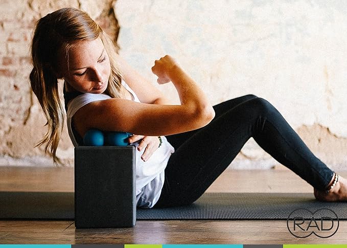 RAD Stiff Peanut Massage Ball – High Density Yoga Deep Tissue Roller Ball – Myofascial Release for Back, Neck, Feet, Psoas & Spine – Suboccipital & Thoracic Trigger Point Therapy