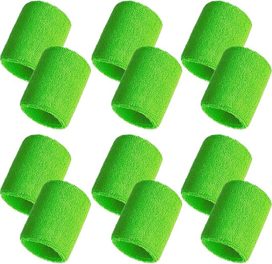 12 Pack Sweatbands Sports Wristband Cotton Sweat Band for Men and Women, Good for Tennis, Basketball, Running, Gym, Working Out