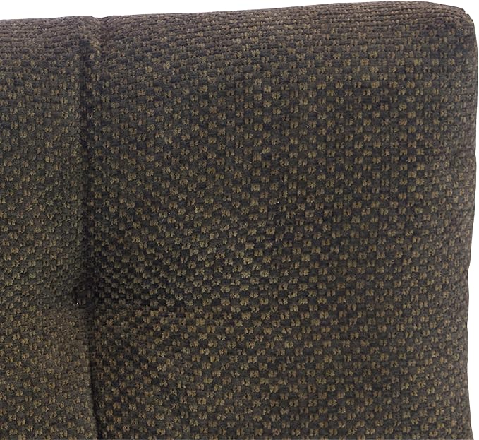 Klear Vu Corner Nook or Piano Seat Omega Non-Slip Tufted Bench Cushion for Indoor Furniture, Entryway Storage, Bay Window, 30 Inches, 21 Dark Brown