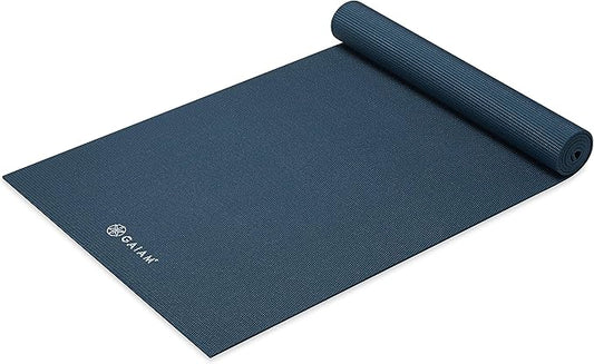 Gaiam Yoga Mat - Premium 5mm Solid Thick Non Slip Exercise & Fitness Mat for All Types of Yoga, Pilates & Floor Workouts (68" x 24" x 5mm)