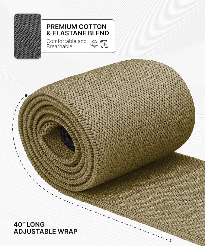 DMoose Fitness Elbow Wraps for Weightlifting (Pair) 40" Adjustable Brace for Joint Support, Pain Relief & Tendonitis - Elbow Straps for Weight Lifting, Bench Press & Gym Workouts, Band for Men & Women