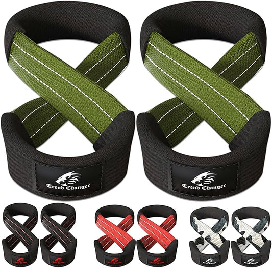 Figure 8 Lifting Strap Padded Deadlift Straps Heavy Duty Weight Lifting Straps Strongman Axle Bar Straps Weightlifting Wrist Wraps