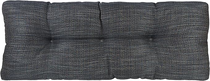 Klear Vu The Gripper Omega Non-Slip Tufted Bench Cushion for Indoor Furniture, Entryway Storage, Bay Window, 35 Inches, Solid Denim