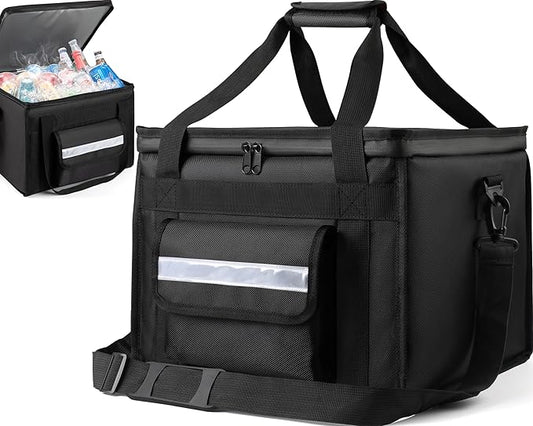 MyLifeUNIT Insulated Cooler Bag for Food & Pizza Delivery Bag Suitable for Car, Bike, Camping, Picnic, Beach, Large Size
