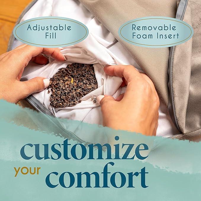 Florensi Meditation Cushion - Comfortable Floor Pillow - Traditional Tibetan Meditation Pillow with Beautiful Velvet Cover - Large Floor Cushion Seating for Adults - Premium Yoga Buckwheat Bolster