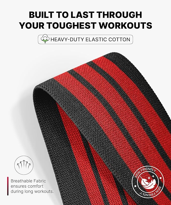 DMoose Fitness Knee Wraps for Weightlifting (Pair) – 78” Gym Brace Straps for Joint Stability & Pain Relief - Perfect for Squats & Working Out - USPA Approved Knee Wrap Supports for Men and Women