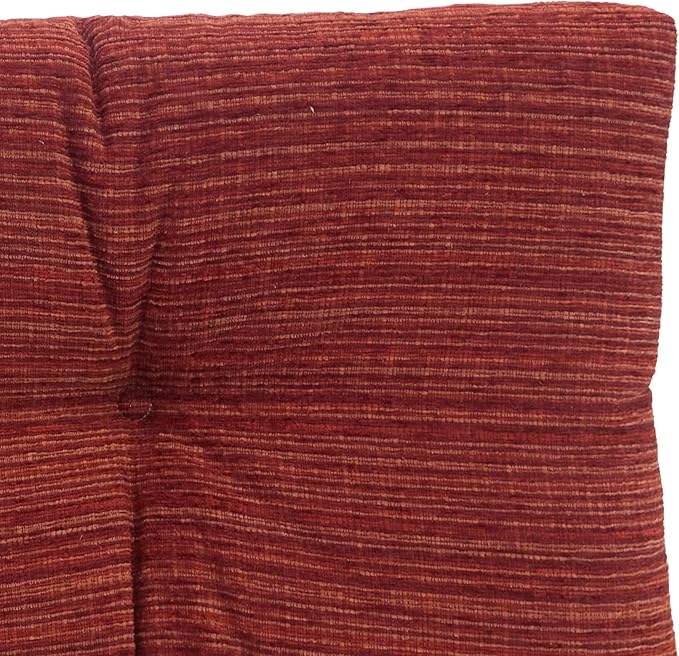 Klear Vu The Gripper Omega Non-Slip Tufted Bench Cushion for Indoor Furniture, Entryway Storage, Bay Window, Corner Nook or Piano Seat, 30 Inches, 17 Red