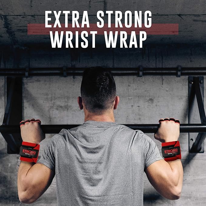 Men's Heavy Duty Wrist Wrap Gloves - Ideal for Workouts, Gym, Deadlifts, and Crossfit with Wrist Palm Protection