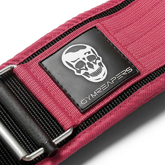 Gymreapers Quick Locking Weight Lifting Belt for Men Gym Belt for Powerlifting Deadlift Belt with 4 Inch Neoprene Metal Buckle Back Support Weightlifting Belt Women