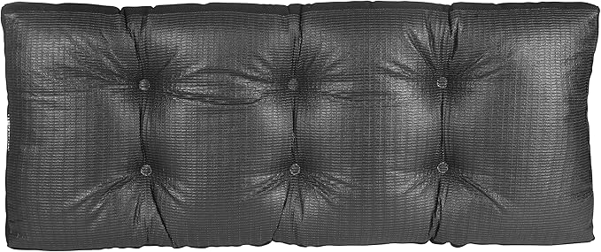 Klear Vu The Gripper Omega Non-Slip Tufted Bench Cushion for Indoor Furniture, Entryway Storage, Bay Window, Corner Nook or Piano Seat, 33 Inches, 02 Midnight