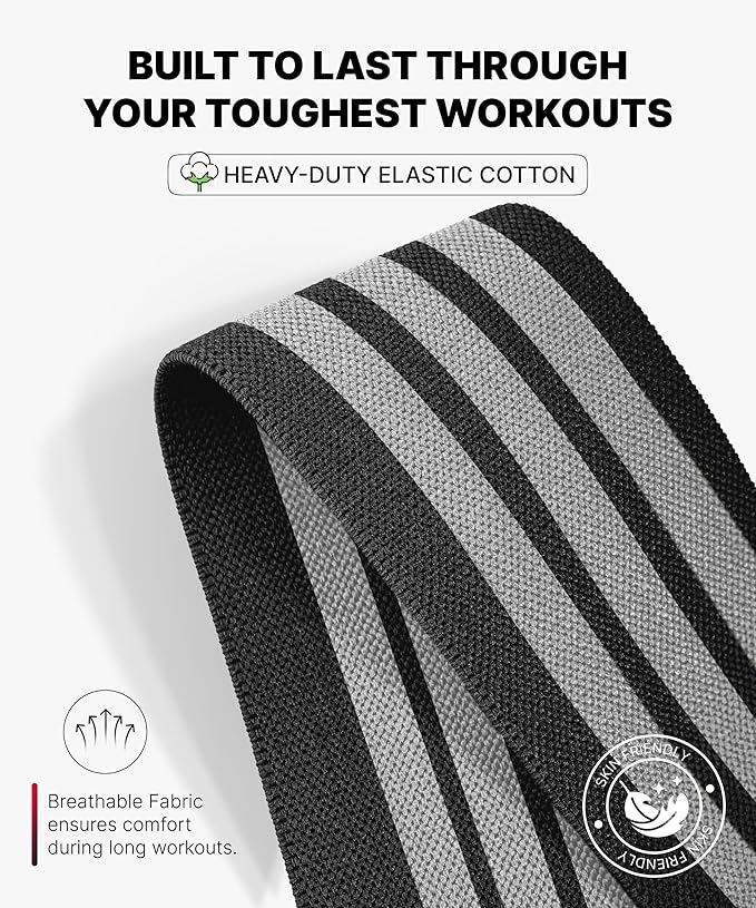 DMoose Fitness Knee Wraps for Weightlifting (Pair) – 78” Gym Brace Straps for Joint Stability & Pain Relief - Perfect for Squats & Working Out - USPA Approved Knee Wrap Supports for Men and Women