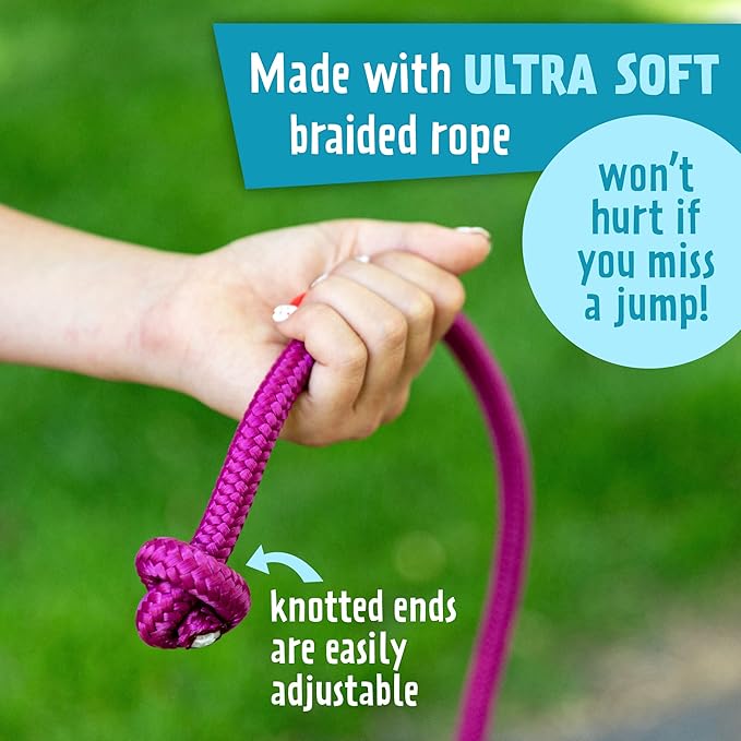 Just Jump It 16' Foot Jump Rope 2 Pack - Long Jump Ropes for Double Dutch - Outdoor Jump Ropes for Kids and Adults to Play Family Games & Exercise