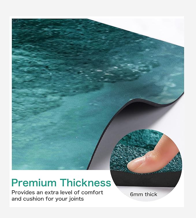 Non Slip Yoga Mat TPE Workout Mat for Men Women, Thick Workout Mat with Carrying Strap, Fitness Mats for Exercise, Yoga, Fitness, Pilates, Floor Workouts (72" x 24" x 6mm)