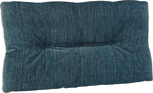 Klear Vu The Gripper Omega Non-Slip Tufted Bench Cushion for Indoor Furniture, Entryway Storage, Bay Window, Corner Nook or Piano Seat, 27 Inches, Chenille Saphire