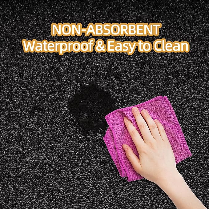 Treadmill Mat, 1/4" Thick Walking Pad with Shock Absorption Noise Reduction, Non-Slip High Density Home Gym Floor Mats for Treadmills, Elliptical, Exercise Bike, 24" x 48" Fitness Equipment Mat