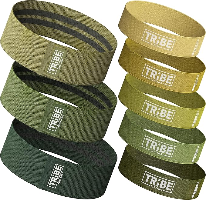 Fabric Resistance Bands for Working Out - Booty Bands for Women and Men - Exercise Set for Legs and Butt - Fitness Bands (Set of 8)