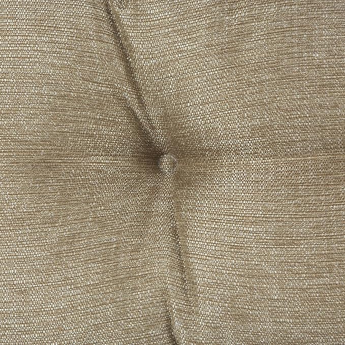 Klear Vu The Gripper Omega Non-Slip Tufted Bench Cushion for Indoor Furniture, Entryway Storage, Bay Window, Corner Nook or Piano Seat, 30 Inches, 06 Gold