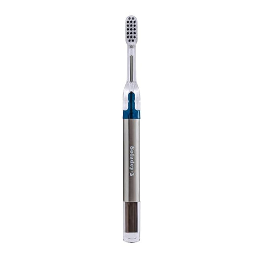 Soladey3 Ionic Toothbrush, Solar Panels and TiO2 Semiconductor, 3 Row Honeycomb Bristle Blue, You can Brush Without Toothpaste