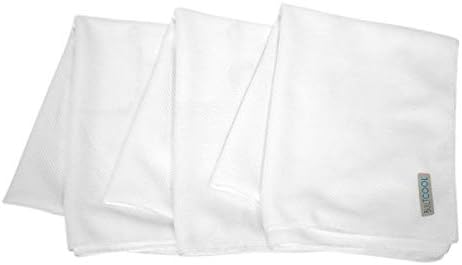 BUILTCOOL Adult Cooling Towel - Men & Women Chilly, Lightweight, Soft, Neck and Face Cooling Towel for Sport, Camping, Hunting, One Size, White, 3 Pack