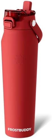 Frost Buddy 32oz Insulated Water Bottle with Straw & Chug Lid | Leak-Proof Stainless Steel | 24-Hours Cold | Sweat-Proof, Cup Holder Friendly | Ideal for Gym, Travel, Sports & Everyday Hydration