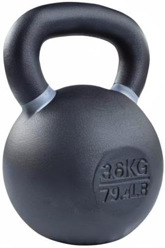 Body-Solid Single-Cast Gravity Casting Kettlebell with Kettles Grip Handle, Perfect Kettlebells for Weight Training and Core Workout, Cast Iron Kettle Bells for Men & Women.