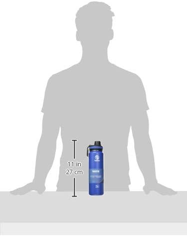 Takeya Originals 24 oz Vacuum Insulated Stainless Steel Water Bottle with Spout Lid, Navy