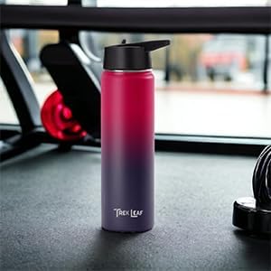 Travel Water Bottle with 3 Lids (Spout, Straw, Flip) Leak Proof, Quality, Vacuum Insulated, Stainless Steel (Mixed Berry, 22 oz)