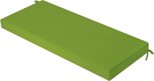 idee-home Outdoor Bench Cushion Waterproof, Bench Cushions for Outdoor Furniture, Patio Porch Swing Replacement Seat Pad with Ties for Garden Backyard, 42 x 18 Inch Green