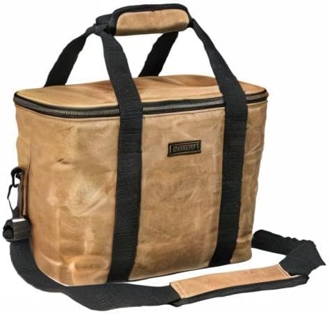 Waxed Canvas Insulated 18L Soft-Sided Cooler for Camping, Beach, Tailgailting, BBQ, Weekend Trips - Great as Lunch Cooler and Mens Lunch Bags for Work or Lunch Bag