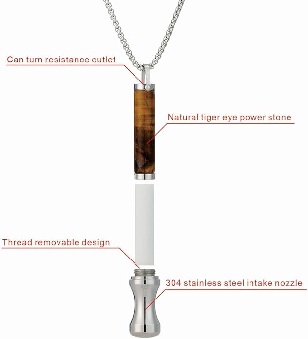 Breathe Free Necklace for Anxiety & Stress Relief, Classic Breathing Tool for Meditation, Mindfulness, and Relaxation – Portable Calm Necklace for Adults, Wellness Gift