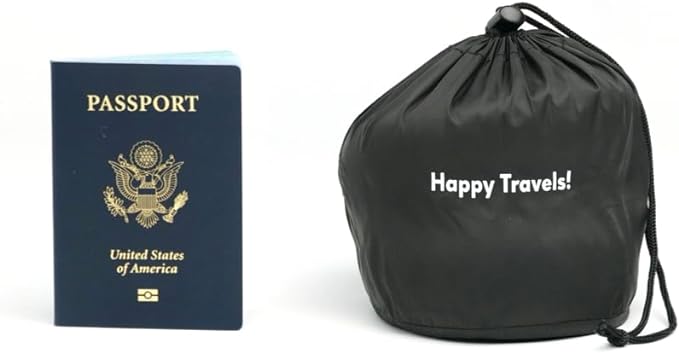 C CUSHION LAB Extra Support Travel Pillow, Award-Winning Patented Ergonomic Design for Chin & Neck Support Memory Foam Neck Pillow, Compact Airplane Pillow for Traveling, Flight, Car (Black, Large)