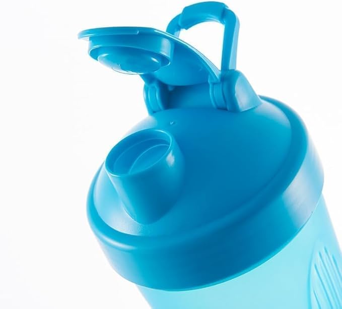Blender Shaker Bottle w. Classic Loop Top & Stainless Whisk Ball-Perfect for Protein Shakes and Pre Workout (16 Oz-400ML, Green Top/Green Cup)