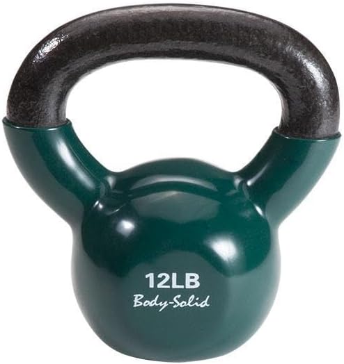 Body-Solid Vinyl Coated Kettlebells with Kettle Grip Handles, Perfect Kettlebells for Weight Training and Core Workout Exercise Equipments