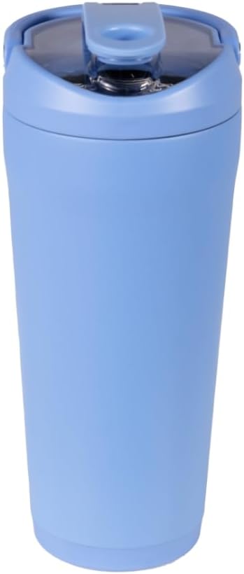 HydroJug 24 oz New Stainless Steel Shaker – Insulated, Leakproof, BPA-Free with Silent Mixing Grate – No Clumps, No Noise – Premium Shaker for Fitness, Sports & Everyday Use, Light Blue