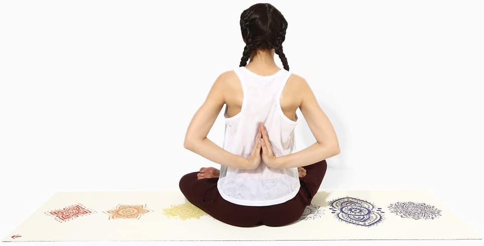 TPE Yoga Mat - Artist Designed, Premium eco friendly mats, Non Slip, Non toxic, Great For Regular & Hot Yoga, Pilates and Workouts (72 inch x 24 inch x 6mm thick)