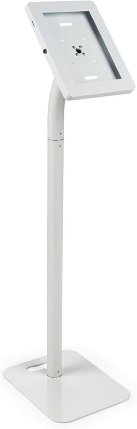 Displays2go Adjustable 10 Inch Tablet Stand for Floor or Countertop Placement – White (IPEVRFLWH2)
