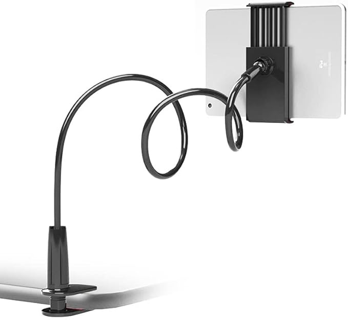 Gooseneck Tablet Holder, Adjustable Tablet Stand for iPad, iPhone, Samsung, 4.7-10.1 inch