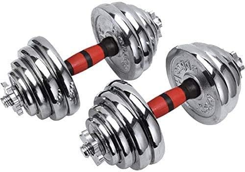 Cast Iron Adjustable Dumbbell Barbell Set (110LB/66LB/44LB), Weight with Connecting Rod 2 in 1 Home Body Workout Exercise Equipment for Men and Woman…
