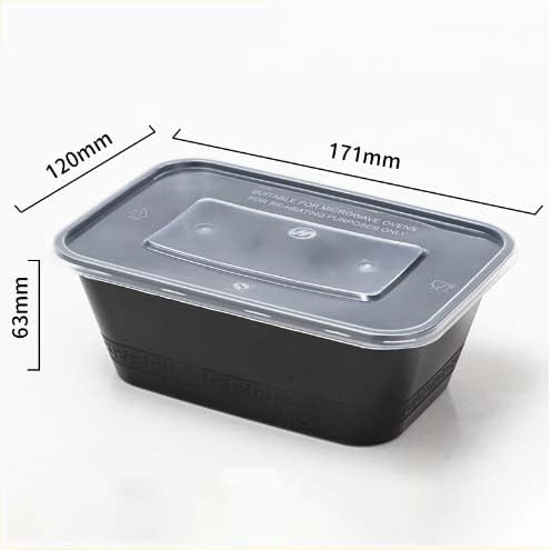 100pc 24 Oz Meal Prep Containers disposable, Plastic Food Take Out Containers With Lid, Take Out Containers Disposable, Reusable food storage containers,Microwave Freezer Dishwasher Safe