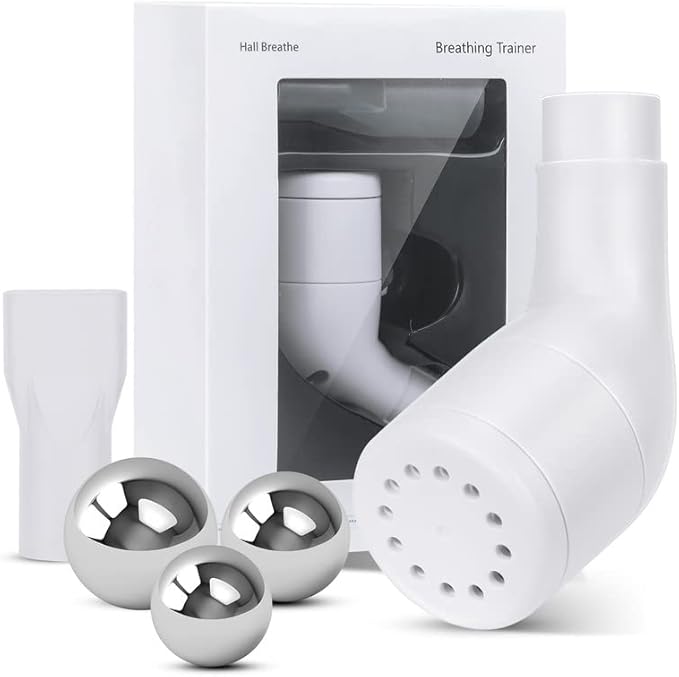 Breathing Exercise Device for Lungs, Lung Exerciser Device with Steel Balls, Drug-Free Therapy Mucus Device for Phlegm Relief Clear