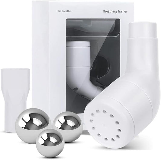 Breathing Exercise Device for Lungs, Lung Exerciser Device with Steel Balls, Drug-Free Therapy Mucus Device for Phlegm Relief Clear