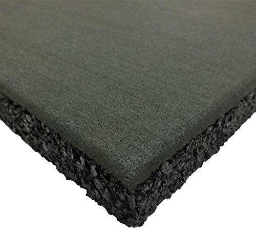 Genaflex Pro Heavy Duty Thick Rubber Gym Floor Tiles High Density Shock Absorbent Laminated Deadlift Mats - 1" Thick X 20" W X 20" L - 2.7 Sq. Ft.